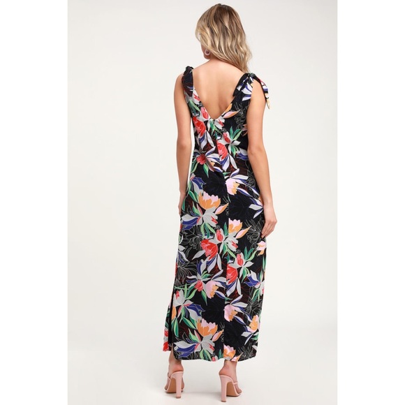 Lulus Beloved Becky Black Floral Print Maxi Dress - Picture 3 of 10